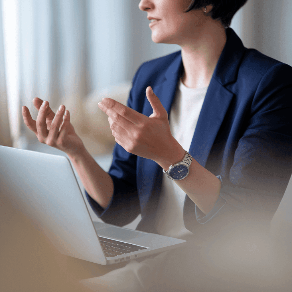 Investment advisor consulting with client